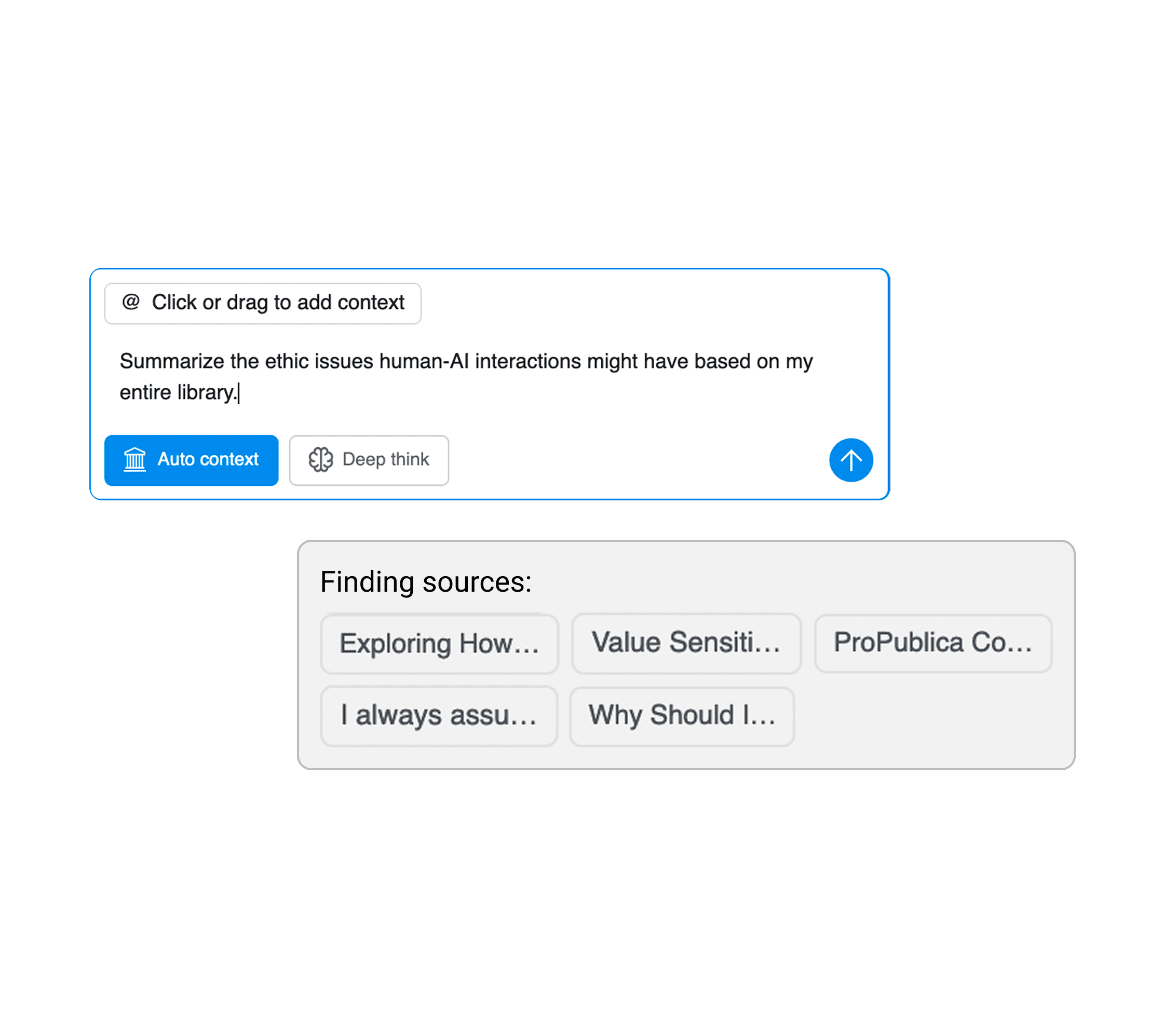 DeepTutor summarizing and answering from a connected research database
